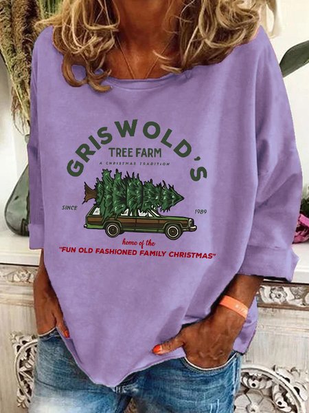 Griswold Christmas Casual Sweatshirt, Lavender, Hoodies&Sweatshirts