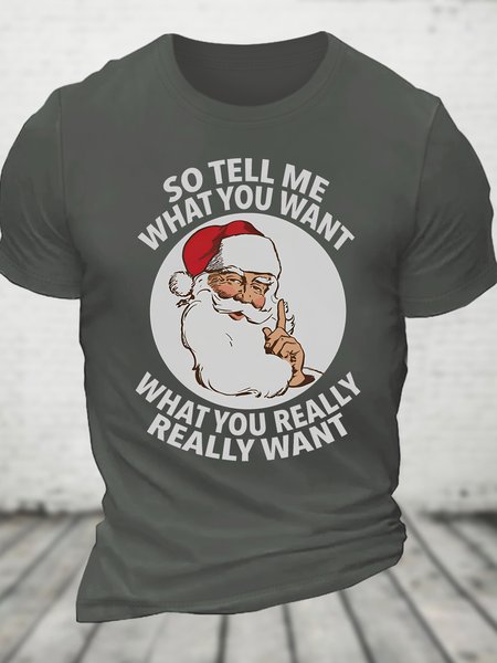 

Christmas So Tell Me What You Want - What You Really Really Want - Spice Girls Parody Cotton T-shirt, Deep gray, T-shirts