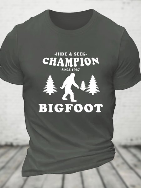 

Hide & Seek Champion Bigfoot Cotton T-shirt, Deep gray, T-shirts