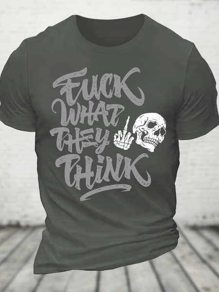 

Fuck What They Think Cotton T-Shirt, Deep gray, T-shirts