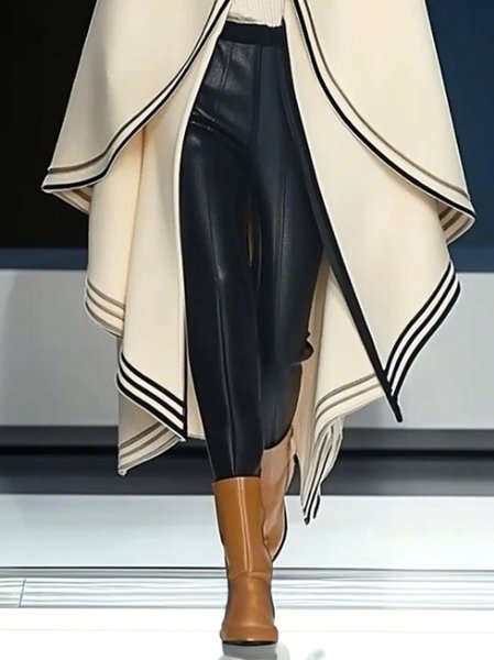 

Plain Urban Faux Leather Pants, Black, Pants
