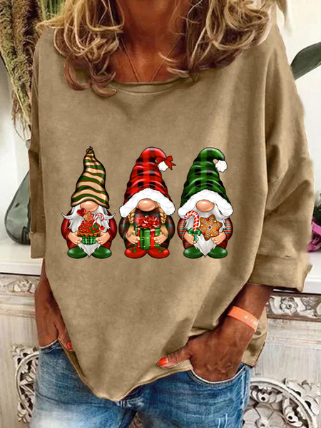 

Christmas Gnomes Buffalo Plaid Casual Sweatshirt, Khaki, Hoodies&Sweatshirts