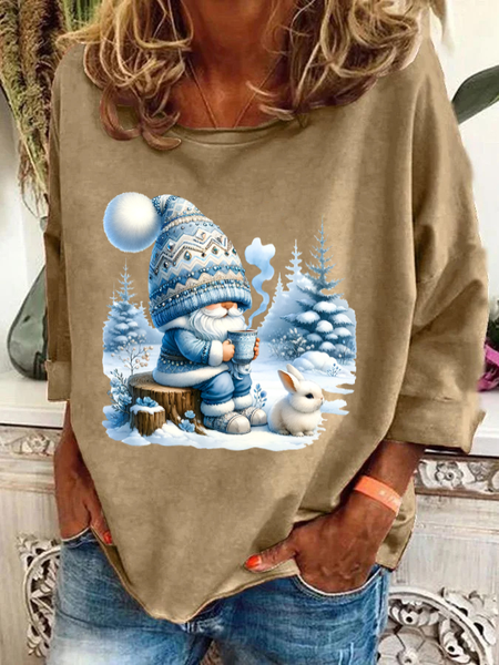

Winter Gnome Christmas Casual Sweatshirt, Khaki, Hoodies&Sweatshirts