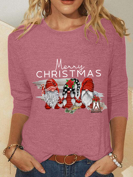 

Christmas Gnomes Casual Long Sleeve Shirt, Watermelon, Long sleeves
