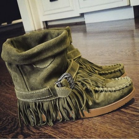 

Winter Pu Cotton-Padded Boots, Army green, Boots