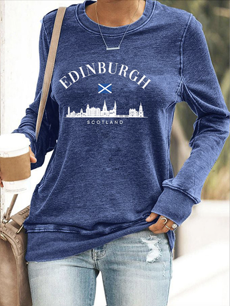 

Scottish travel round neck sweatshirt, Blue, Hoodies&Sweatshirts