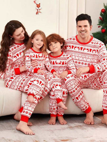 

Family Christmas pajamas Matching Sets for Adults and Kids Holiday Xmas Sleepwear Set, As picture, Two-piece Set