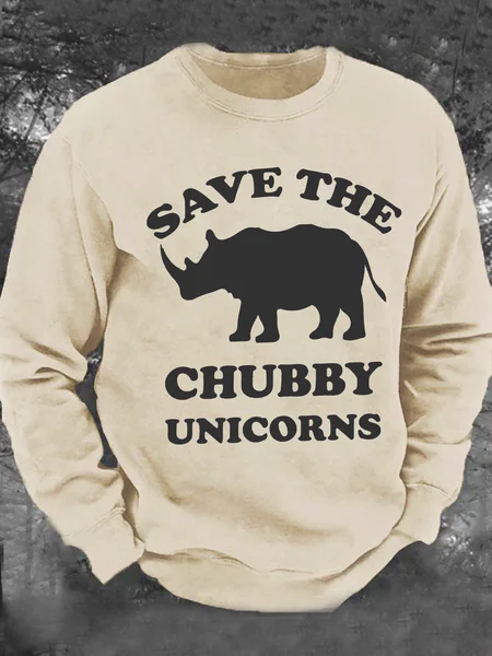 

Save The Chubby Unicorns Men's Casual Sweatshirt, Khaki, Hoodies&Sweatshirts