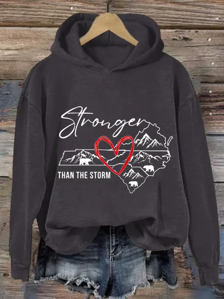 

Women's Appalachia Strong Print Casual Hoodie, Deep gray, Hoodies&Sweatshirts