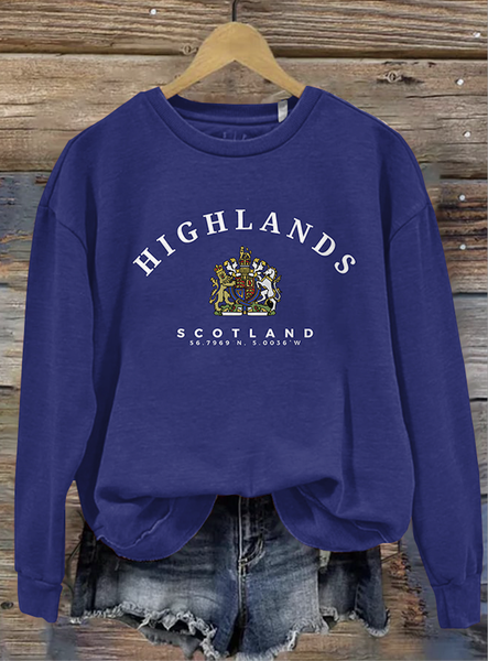 

Scottish Highlands round neck sweatshirt, Blue, Hoodies&Sweatshirts