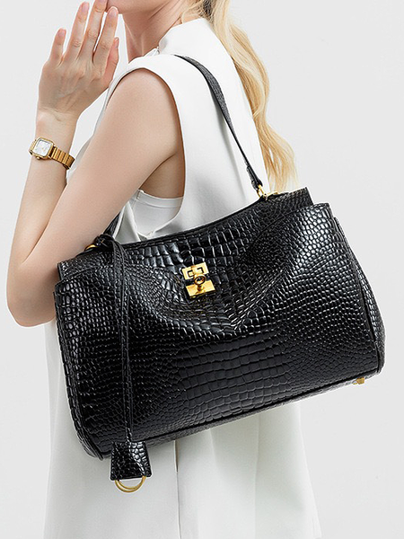 

PU Urban Clutch Square Bag, Black, Bags