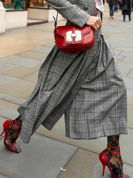 

Plaid Urban Fashion Pants, As picture, Pants
