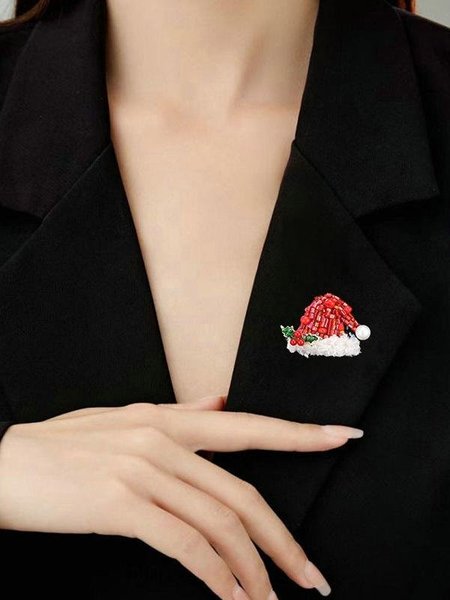 

Christmas Brooch, Red, Other Accs