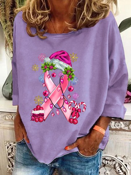 

Pink Christmas Breast Cancer Casual Sweatshirt, Lavender, Hoodies&Sweatshirts