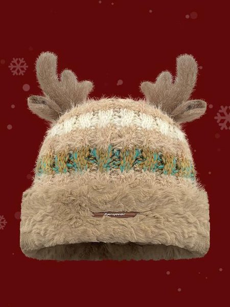 

Casual Beanie, Khaki, Hats