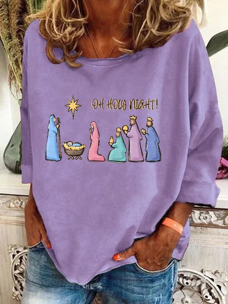 

Christian Gift For Christmas Casual Sweatshirt, Lavender, Hoodies&Sweatshirts