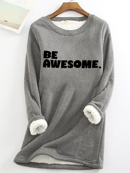 

Excellent Casual Fluff Fleece Fabric Sweatshirt, Gray, Hoodies&Sweatshirts