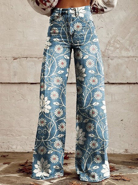 

3D Printing Casual Regular Fit Jeans, Color17, Jeans
