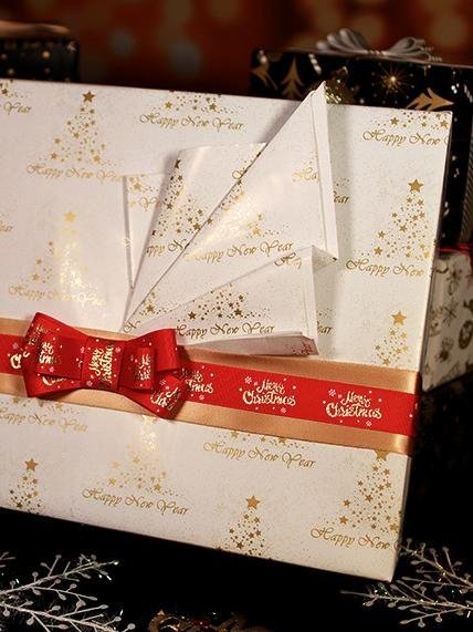 

Beautiful Christmas Wrapping Paper Without Ribbon (1 Sheet 70CM X 50CM), White, Other Accs