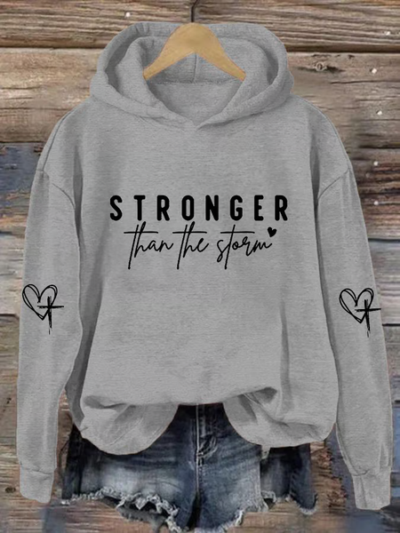 

Women's Text Letters Spring/Fall Long Sleeve Casual Daily Hoodie, Gray, Sweatshirts & Hoodies