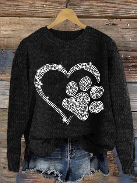 

3D Printing Knitted Casual Sweater, Black, Sweaters