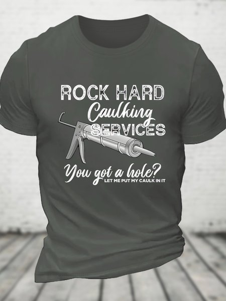 

Rock Hard Caulking Services Retro Cotton T-shirt, Deep gray, T-shirts