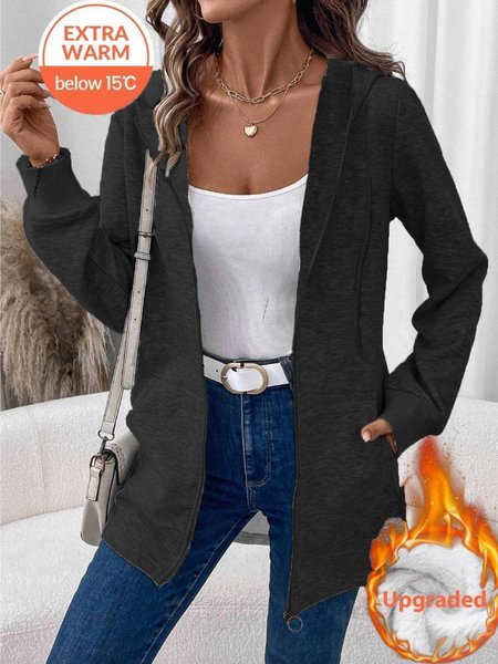 

Hoodie Casual Jacket, Deep gray, Outerwear