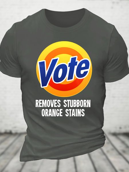 Vote Removes Stubborn Orange Stains Cotton T-shirt, Deep gray, T-shirts