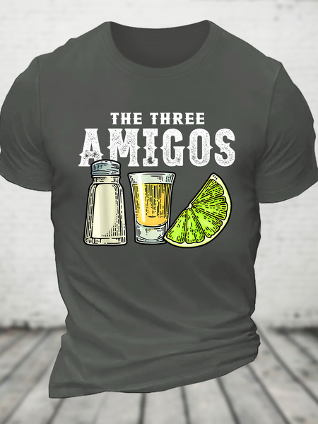 

The Three Amigos Cotton T-Shirt, Deep gray, T-shirts