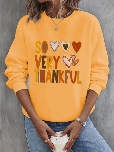 

Women's Crew Neck Text Letters Casual Spring/Fall Long Sleeve Sweatshirt, Yellow, Sweatshirts & Hoodies