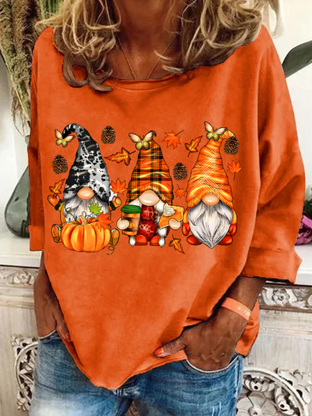 

Fall Gnomes Fall Pumpkin Casual Sweatshirt, Orange, Hoodies&Sweatshirts