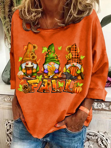 

Fall Gnomes Casual Sweatshirt, Orange, Hoodies&Sweatshirts