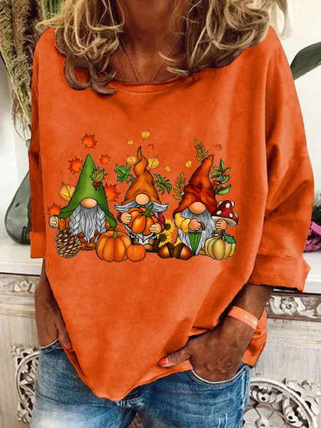 

Gnomes Fall Casual Sweatshirt, Orange, Hoodies&Sweatshirts