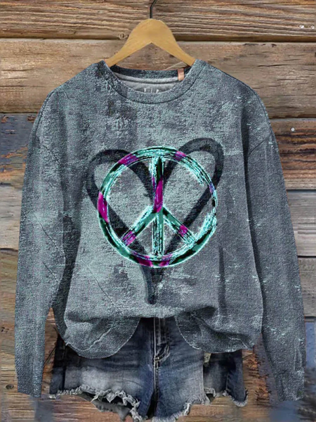 

Women's Crew Neck Letter Pattern Casual Spring/Fall Long Sleeve Sweatshirt, Blue, Sweatshirts & Hoodies