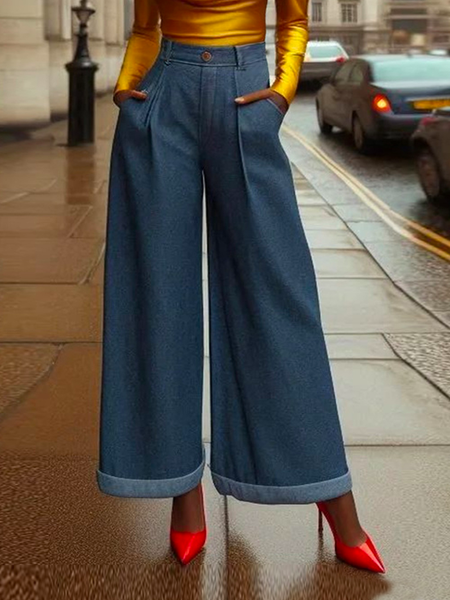 

Loose Denim Urban Jeans, Blue, Jeans