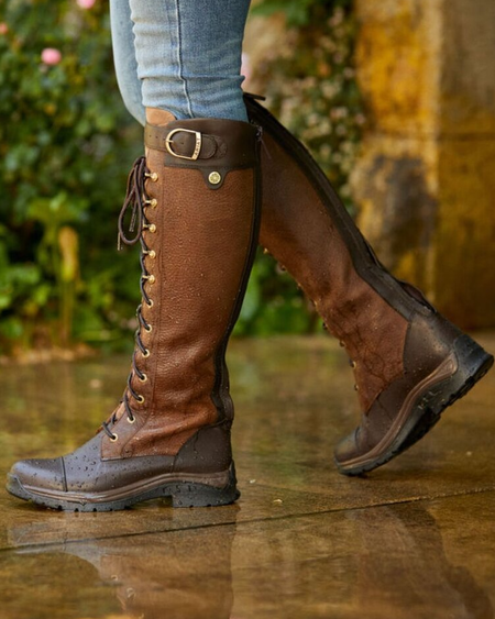 

Vintage Plain Wearable Zipper Block Heel Combat Boots, Brown, Boots