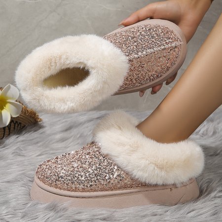 Winter Plain Pu Casual Cotton-Padded Boots, Pink, Shoes