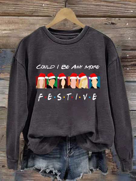 

Women's Casual Printed Long Sleeve Sweatshirt, Deep gray, Hoodies&Sweatshirts