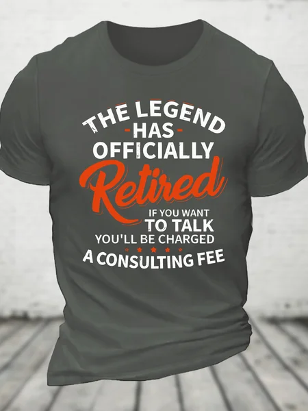 

The Legend Has Officially Retired Cotton T-Shirt, Deep gray, T-shirts