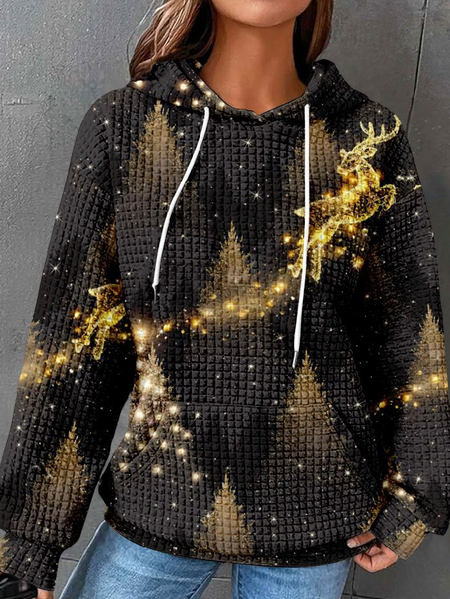 

Casual Hoodie Christmas Sweatshirt Zipper, Black, Hoodies & Sweatshirts