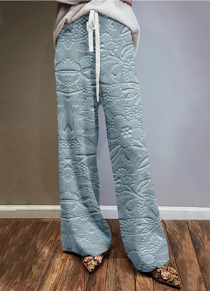 

3D Printing Casual Loose Sweatpants & Joggers, Light blue, Pants