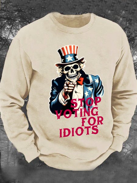 

Stop Voting For Idiots Men's Casual Sweatshirt, Khaki, Hoodies&Sweatshirts