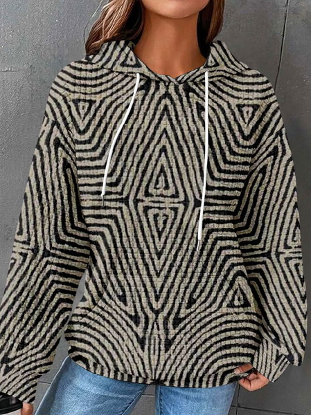 

Casual Hoodie Abstract Sweatshirt Zipper, Black, Hoodies & Sweatshirts