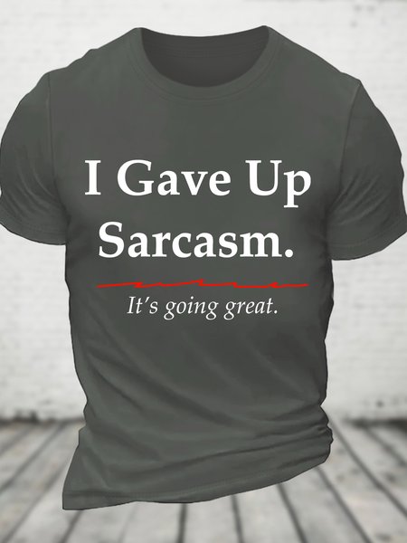 

Sarcastic Resolution Cotton T-shirt, Deep gray, T-shirts
