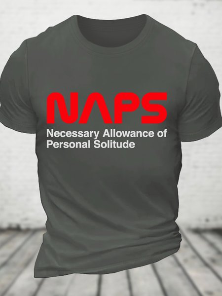 

Necessary Allowance of Personal Solitude Cotton T-shirt, Deep gray, T-shirts