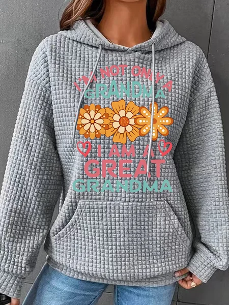 

Great Grandma Simple Loose Hoodie, Gray, Hoodies&Sweatshirts