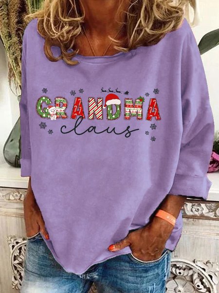 

Christmas Grandma Casual Sweatshirt, Lavender, Hoodies&Sweatshirts
