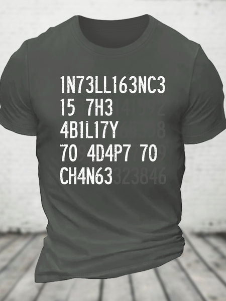 Intelligence Cotton T-Shirt, Deep gray, T-shirts