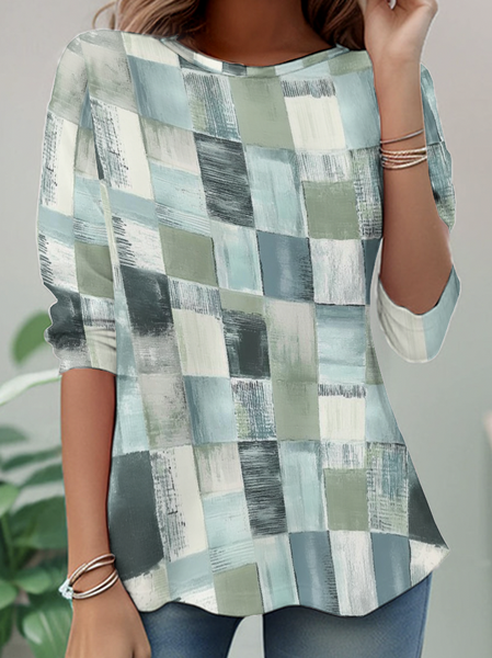 

Plaid Long sleeve Shirt, Green, Long sleeves
