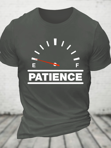 

Funny Patience Cotton T-Shirt, Deep gray, T-shirts